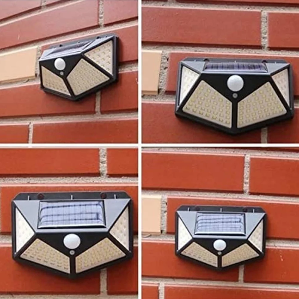 LED Outdoor Solar Motion Sensor Wall Light – 12W Waterproof Wireless Solar Spotlight with 3 Lighting Modes, 2200mAh Rechargeable Battery for Garden & Yard Security